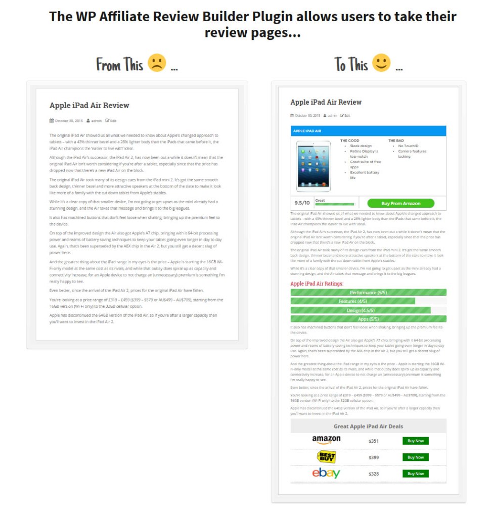 WP Affiliate Review Builder